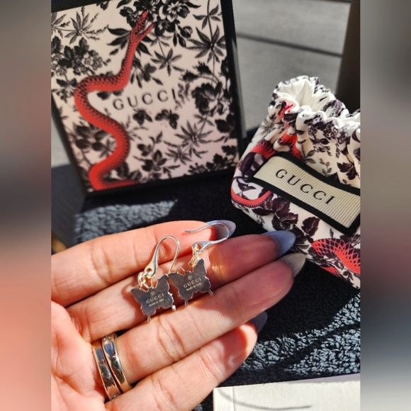 Gucci Jewelry - New with box Gucci butterfly earrings
